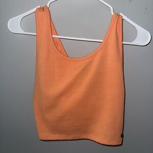 Roxy Peach Cropped Tank Top